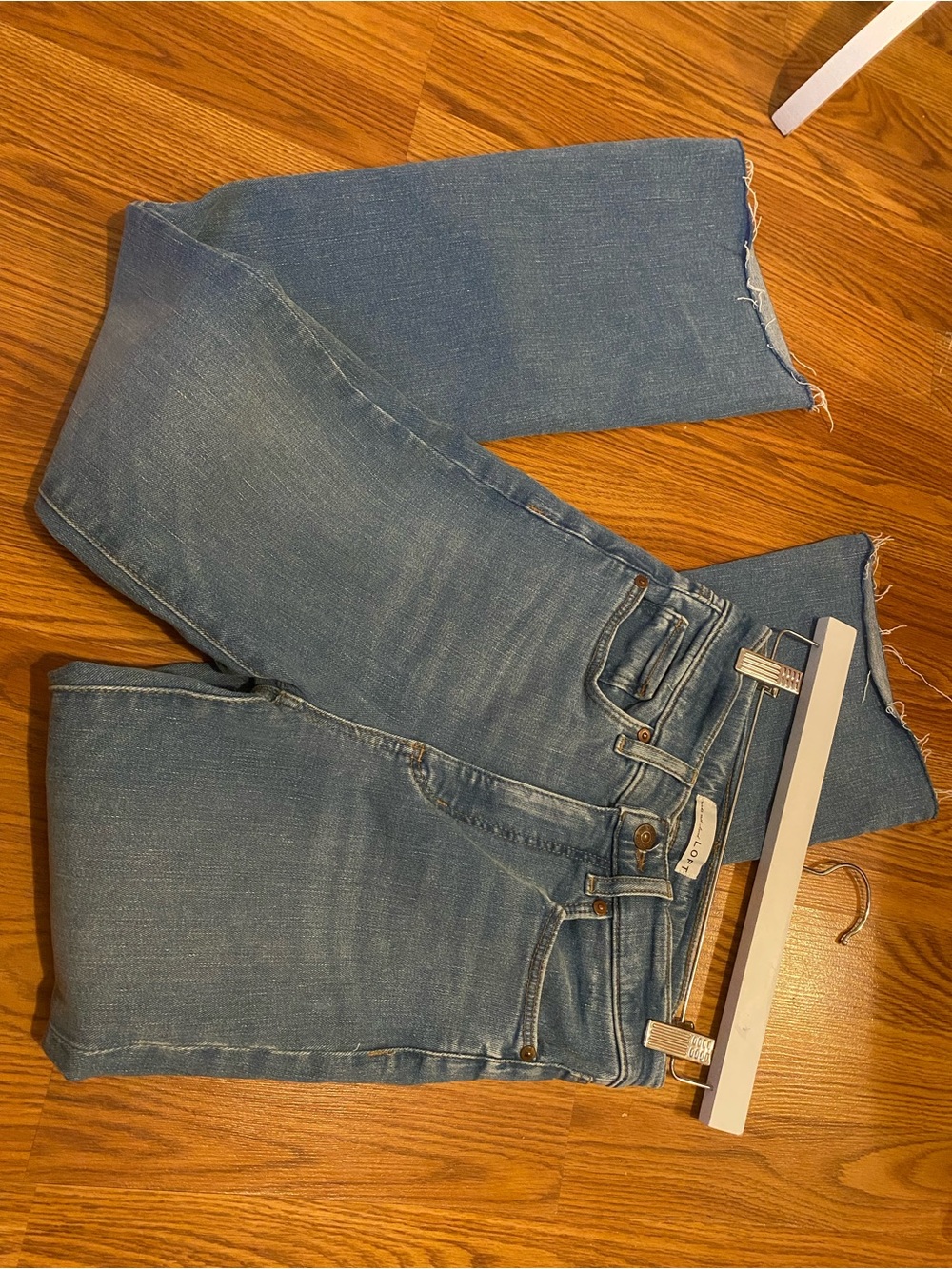 LOFT Light Blue High-Waisted Flare Wide-Leg Jeans